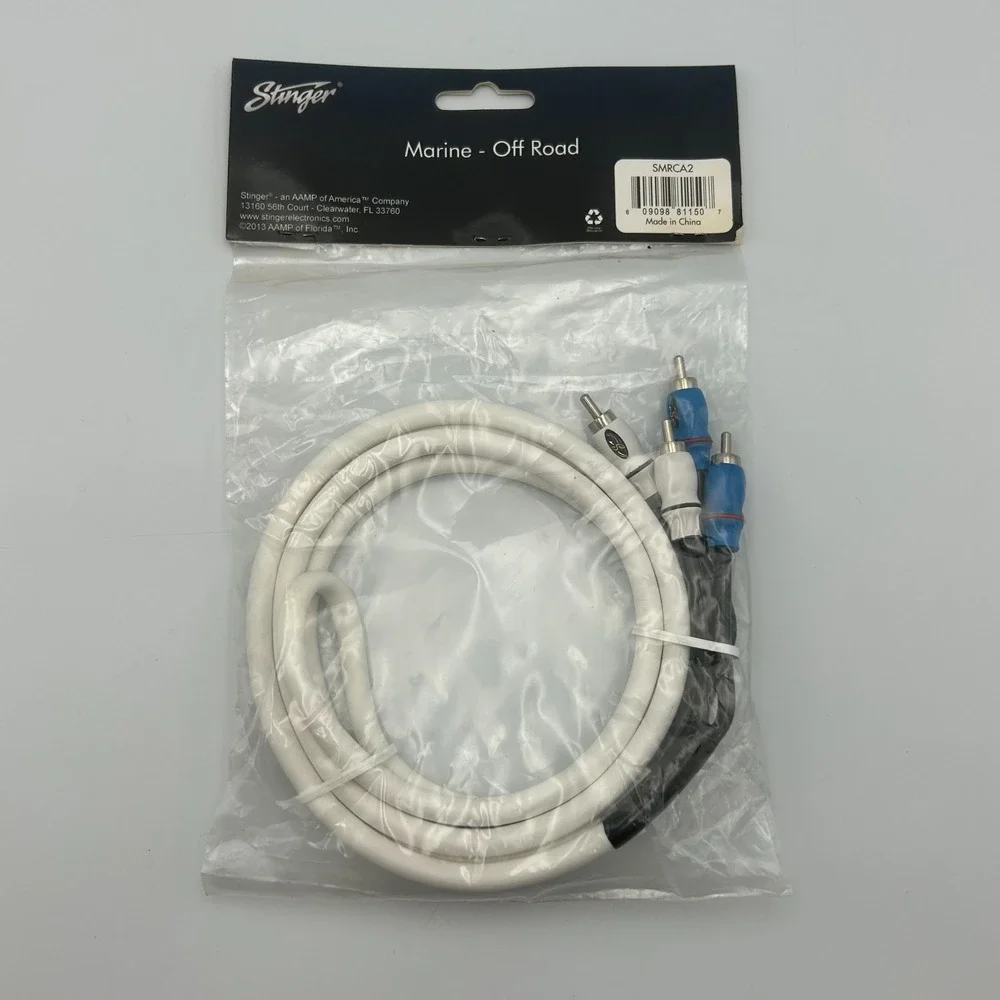 Stinger SMRCA2 Marine Grade 2-Channel‎ RCA Interconnect Audio Cable 2m/6.6ft